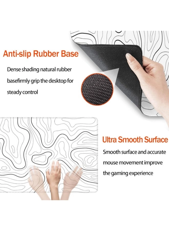 Super Smooth Minimalist Desk Mat Fabric Gaming Mouse Pad - 80x30 cm