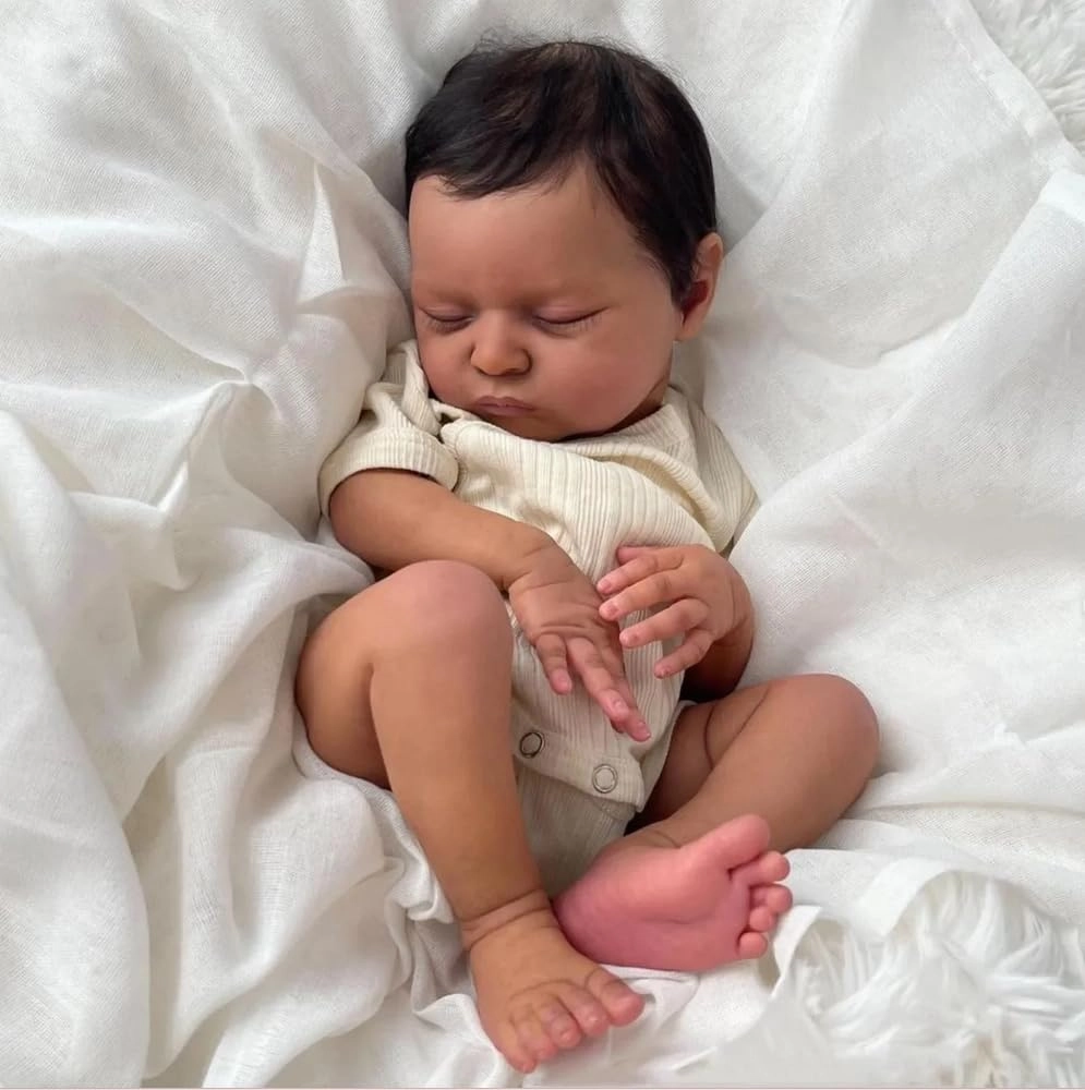 Nanjing Tianzeng Gifts Co.,Ltd Laura Reborn Baby Doll - 20 inch Vinyl Dark Brown Ages 3+