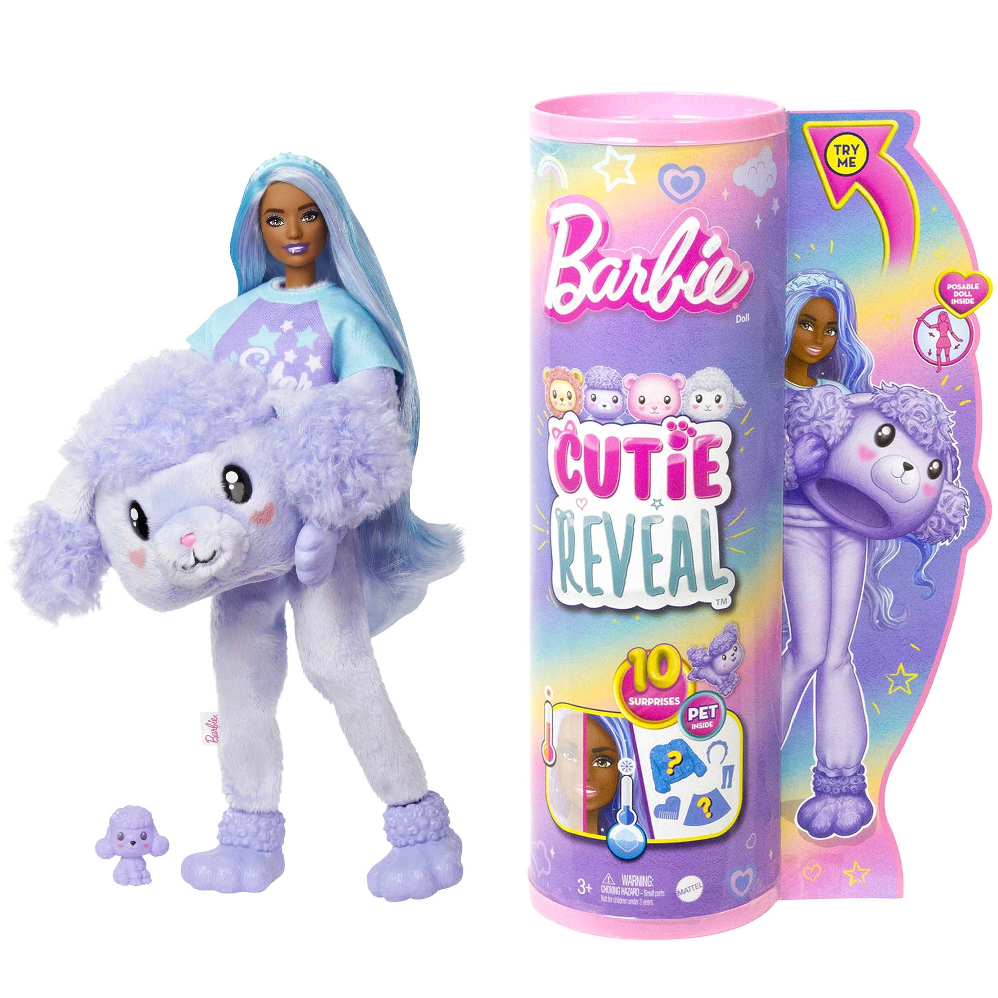 Good Vibes Bear Barbie Fashion Doll - Cutie Reveal Care Bears Series 2 10 Surprises Ages 3+