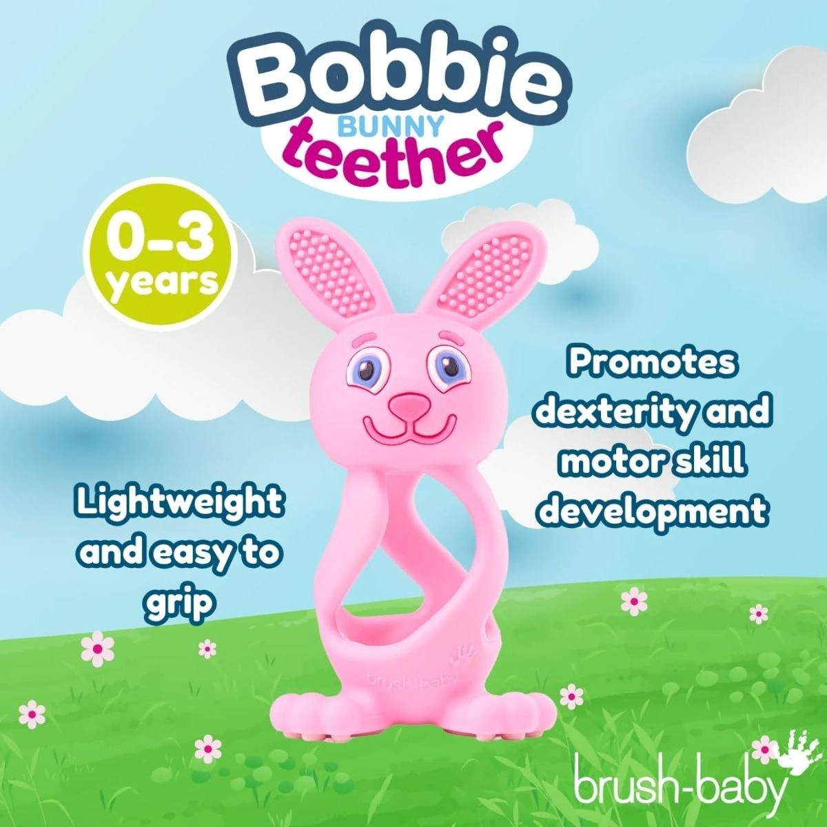 Bobbie Bunny Teether - food-grade silicone