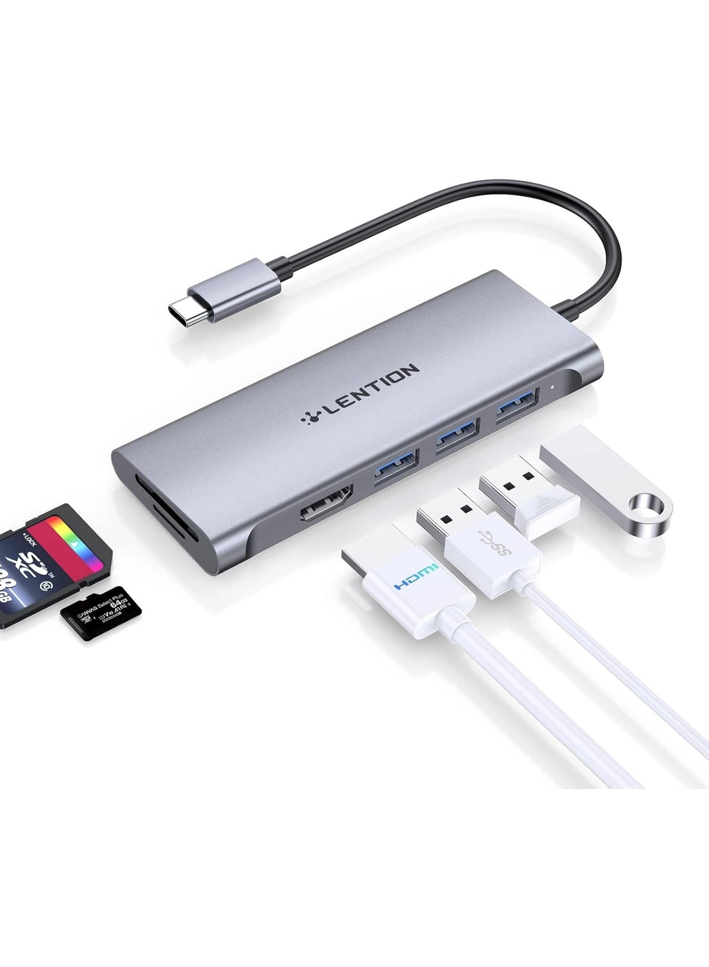 CB-CE18s - 8-in-1 USB-C Hub 4K@60Hz HDMI 100W PD