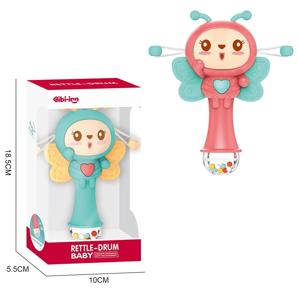 Rattle-Drum Baby Shake Stick - 12 months grind glue material