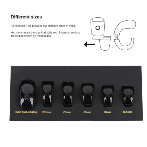 Smart Tasbih Zikr Ring - 23.9mm 22mm 20mm 18mm 16.5mm