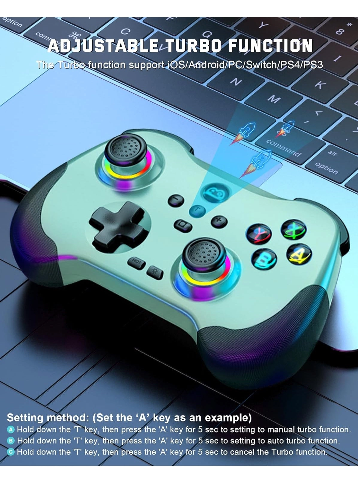 Wireless Controller - Wireless Android Tablet PC Nintendo Switch iPhone iPad Playstation 4