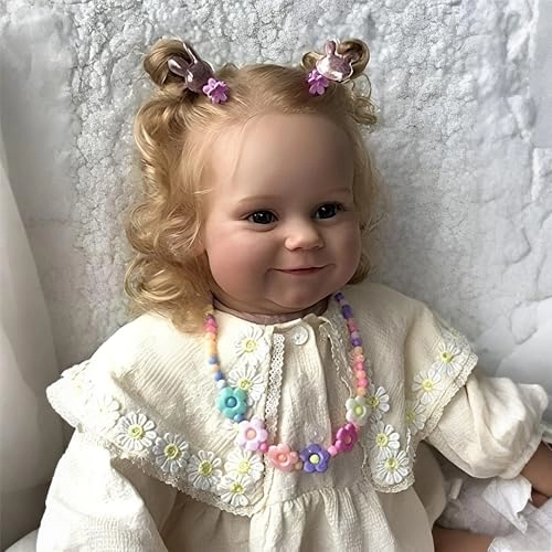 Maddie Reborn Doll - 24 inch 60 cm Rooted Blonde Hair Ages 3 months+