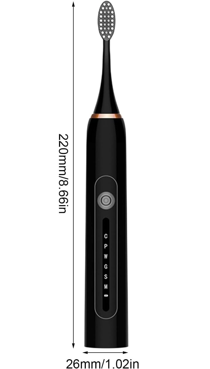 Sonic Electric Toothbrush - Rechargeable 4 Brush Heads 6 Modes