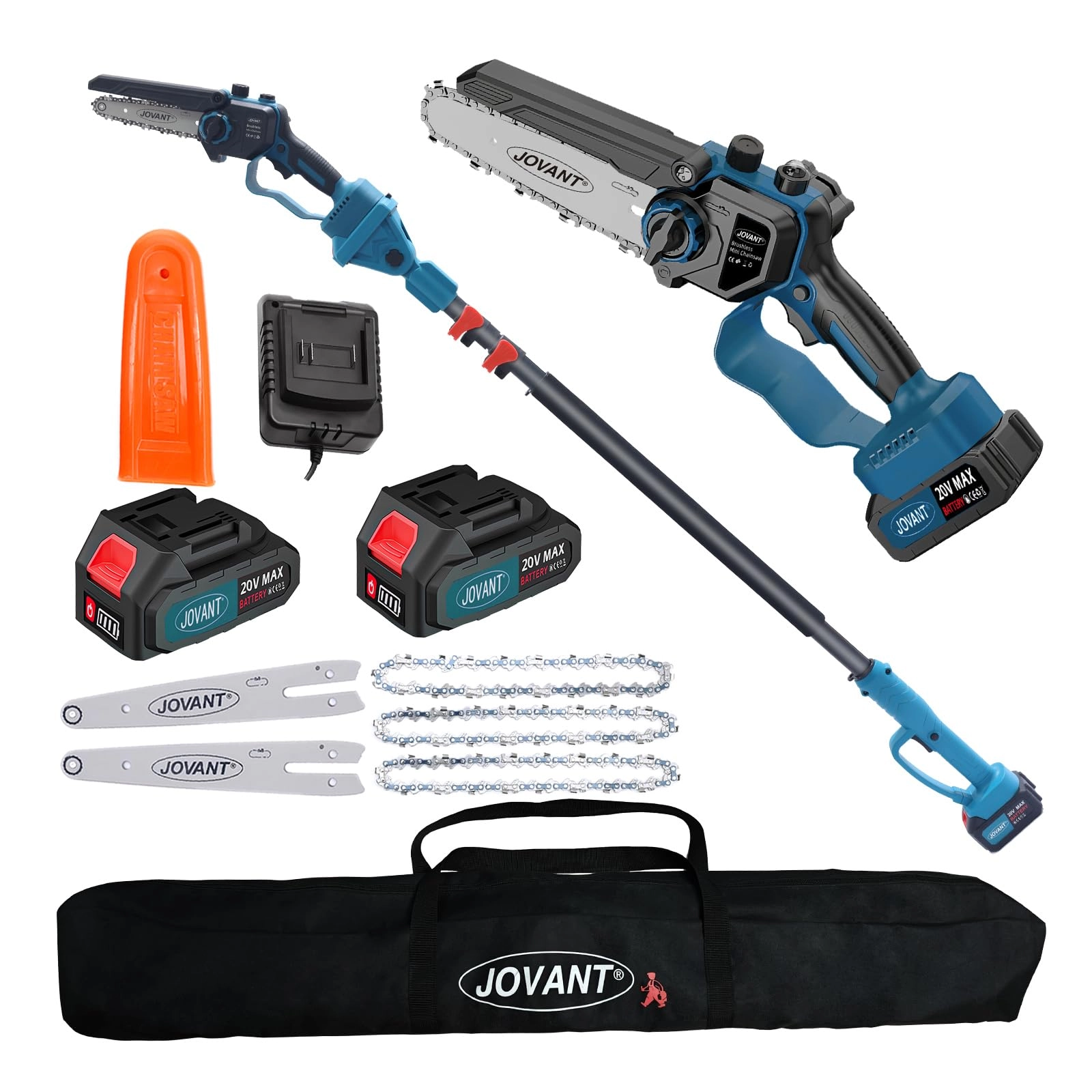 jovant 2 in 1 Cordless Pole Saw - 880 Watts