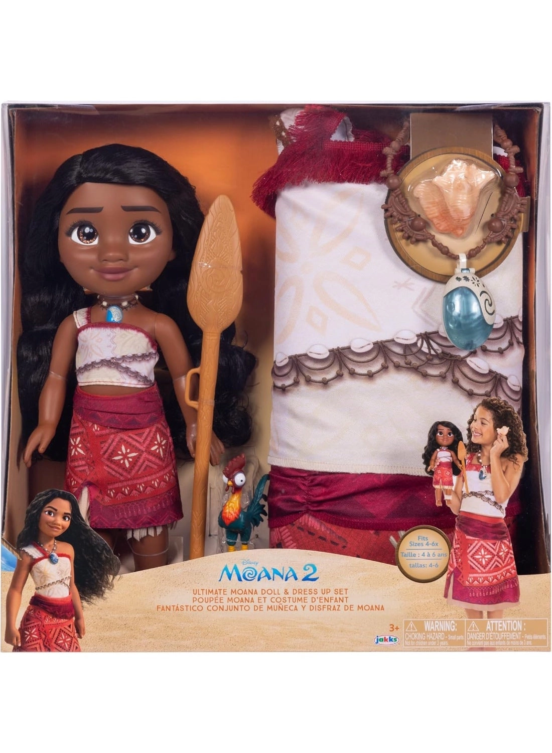 Disney Moana Doll + Dress Up Set - Ages 36+