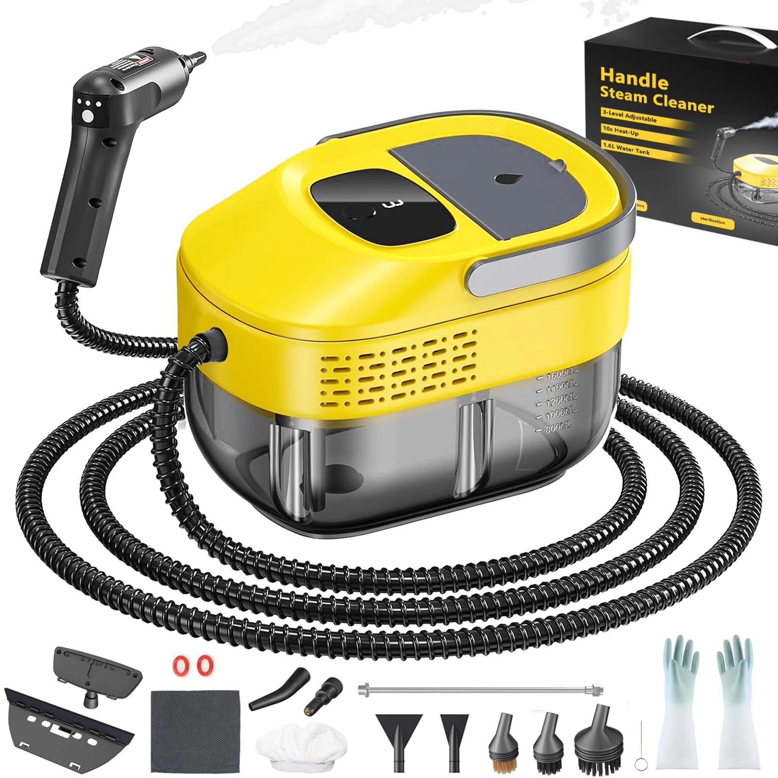 Slpgarimahqe Handheld Steam Cleaner - 3.5BAR 1600ML