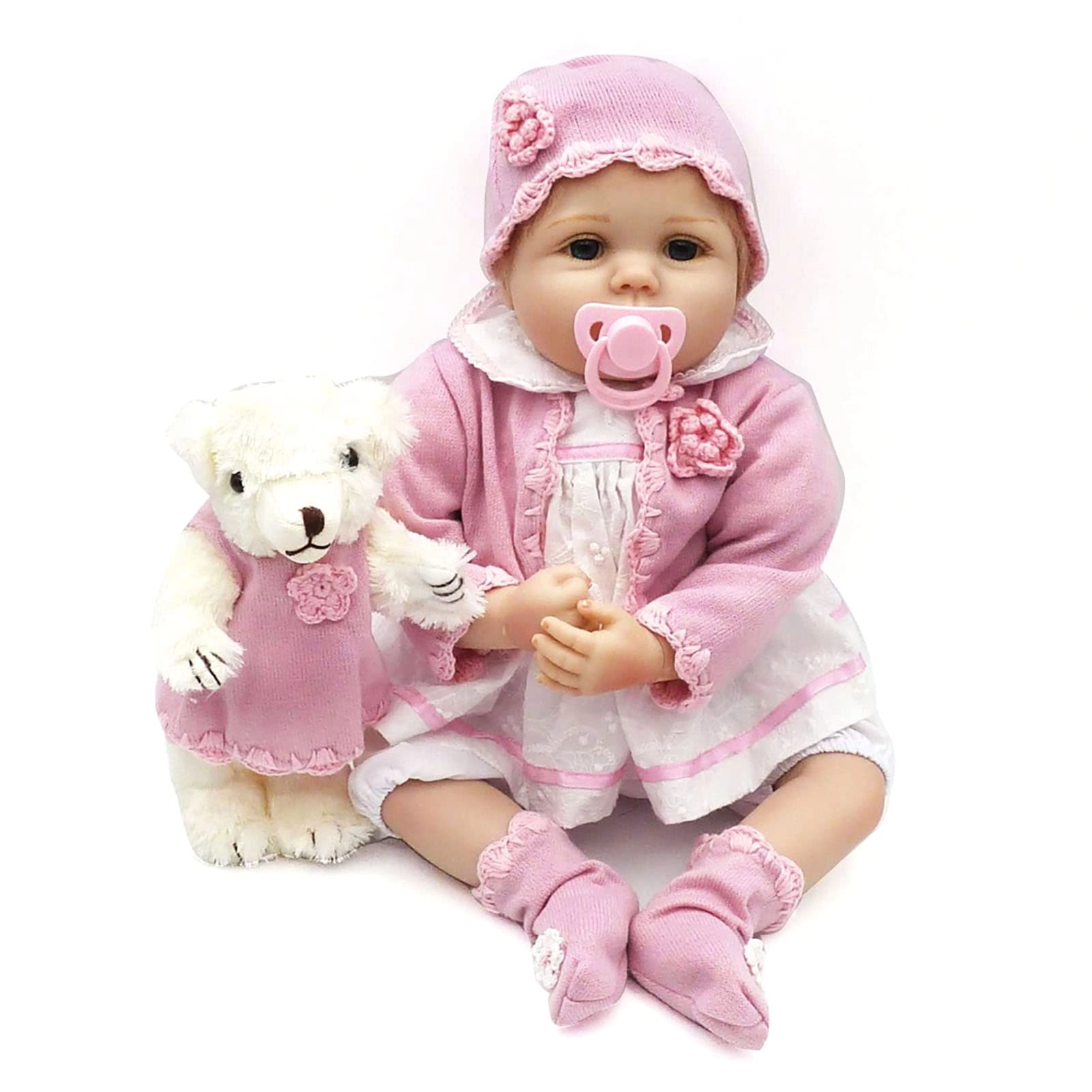 Reborn Baby Doll - 55cm Soft Silicone Limbs Cloth Body