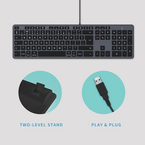 Slim USB Wired Keyboard - UK Wired