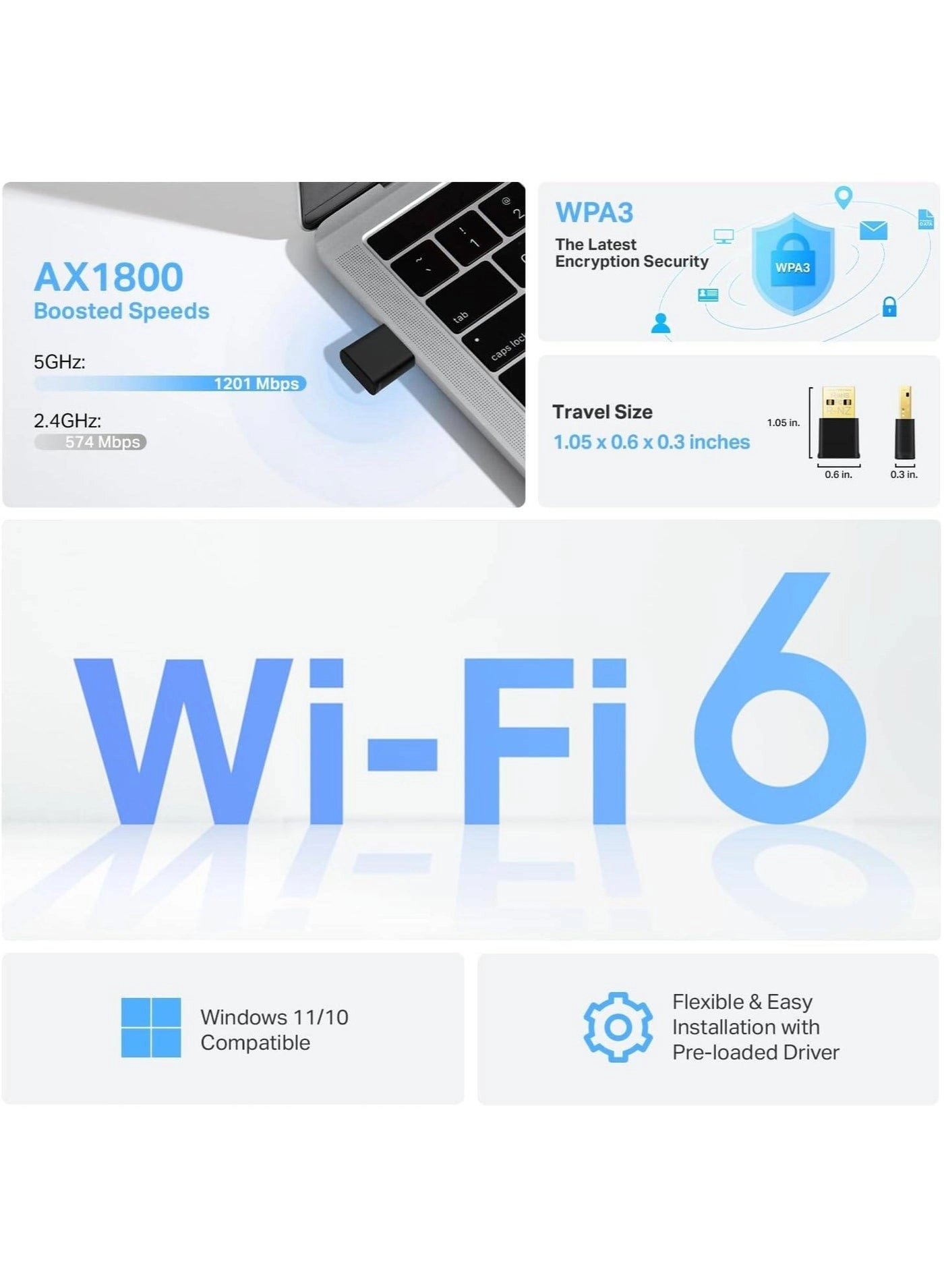 Archer TX20U Nano - 2.4G/5G Dual-Band USB Wireless