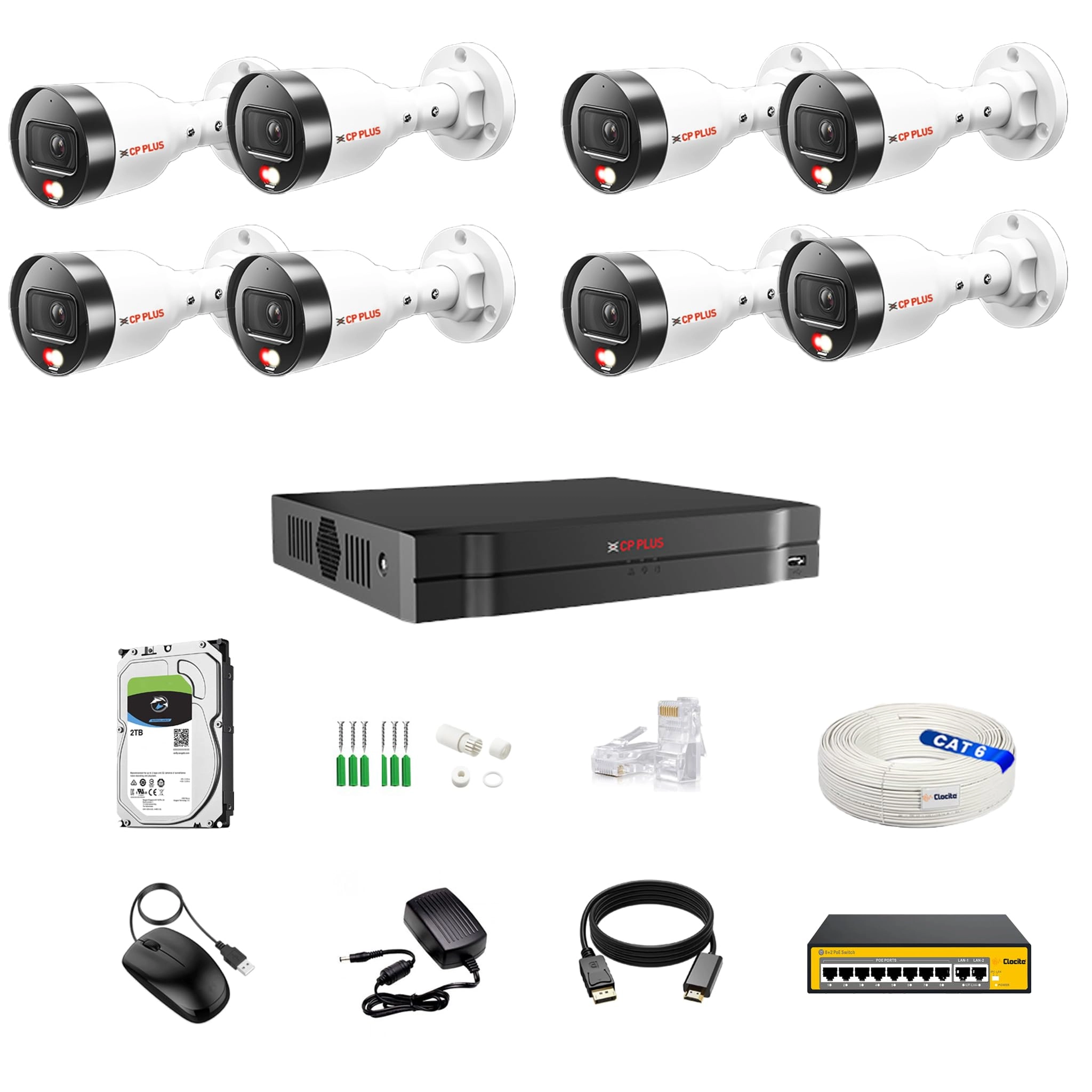 Aditya Infotech Ltd 8 CH AI NVR - 8 channels + illumax Bullet IP Camera