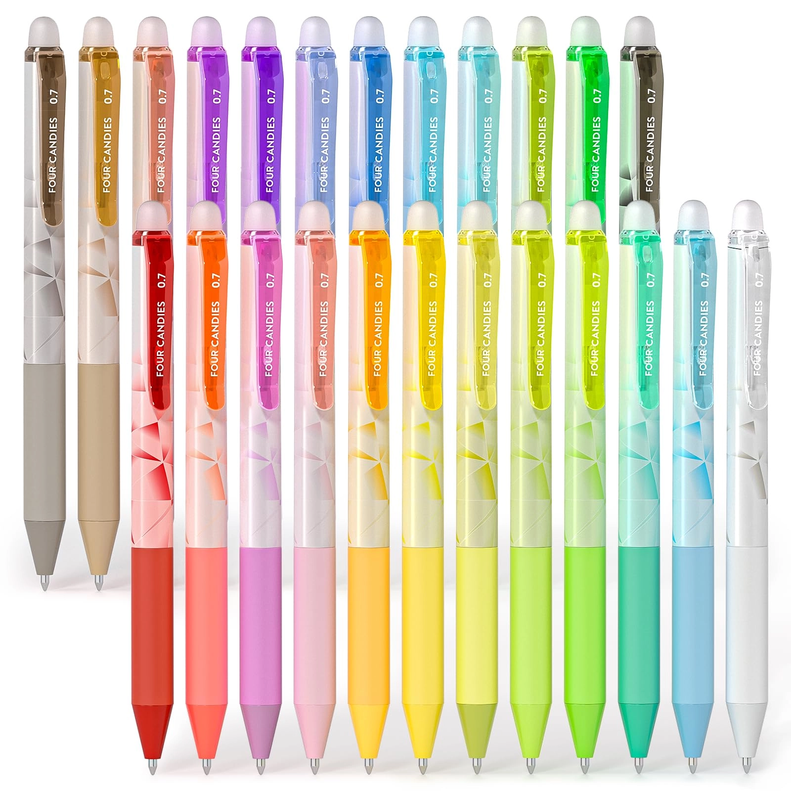 four candies Erasable Gel Pens - 24.0 Count 0.7mm Millimeters