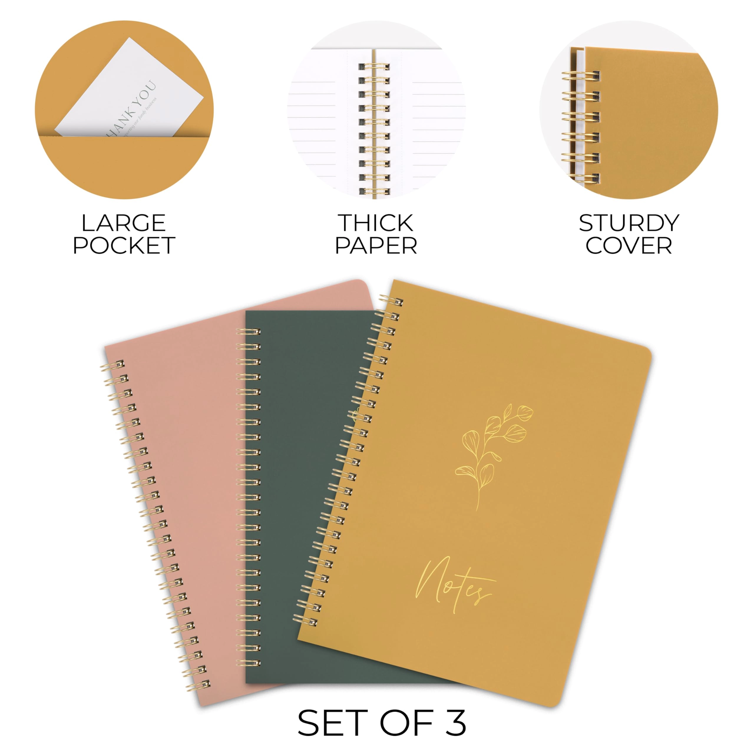 Aesthetic Spiral Notebook Large Spiral - Lined 100 Pages