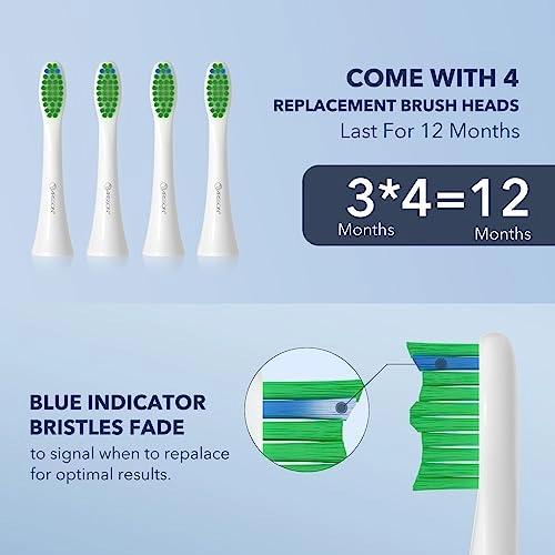 Sonic Electric Toothbrush - 40,000 VPM 1.5H Fast Charge