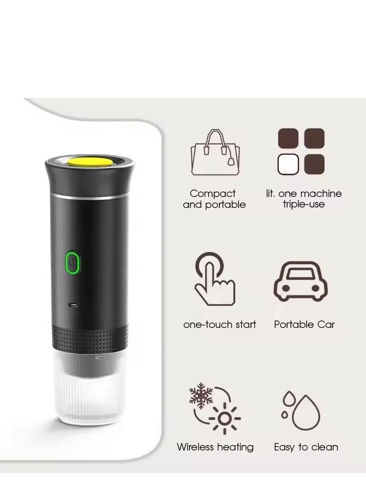 Travel Espresso Machine - small and large capsules ground coffee