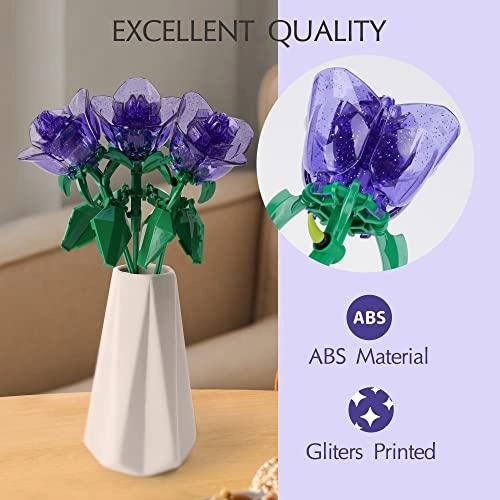 Rose Flower Bouquet Building Set - 126pcs