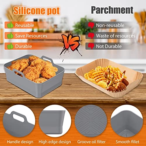 Air Fryer Silicone Pot - Silicone 2 pcs