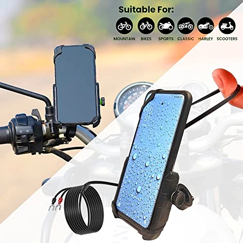 GPS6-Jaw Grip - Motorcycle Phone Holder Wireless Charging iPhone X