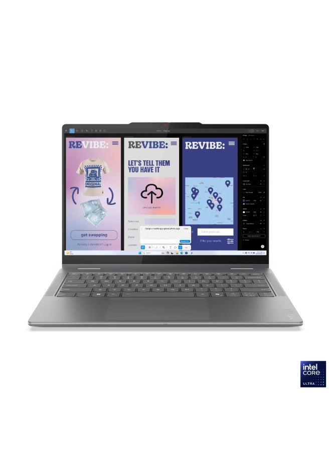 Yoga 7 83JQ004UAD - 14'' Core Ultra 7 256V 16GB DDR5 1TB SSD + True Wireless Stereo Earbuds + Yoga Slim Mouse + 14-inch Sleeve + Yoga Pen - English/Arabic