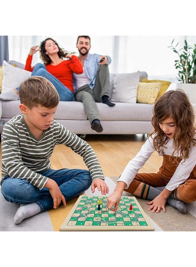 7-in-1 Wooden Board Game Set - Tabletop Portable