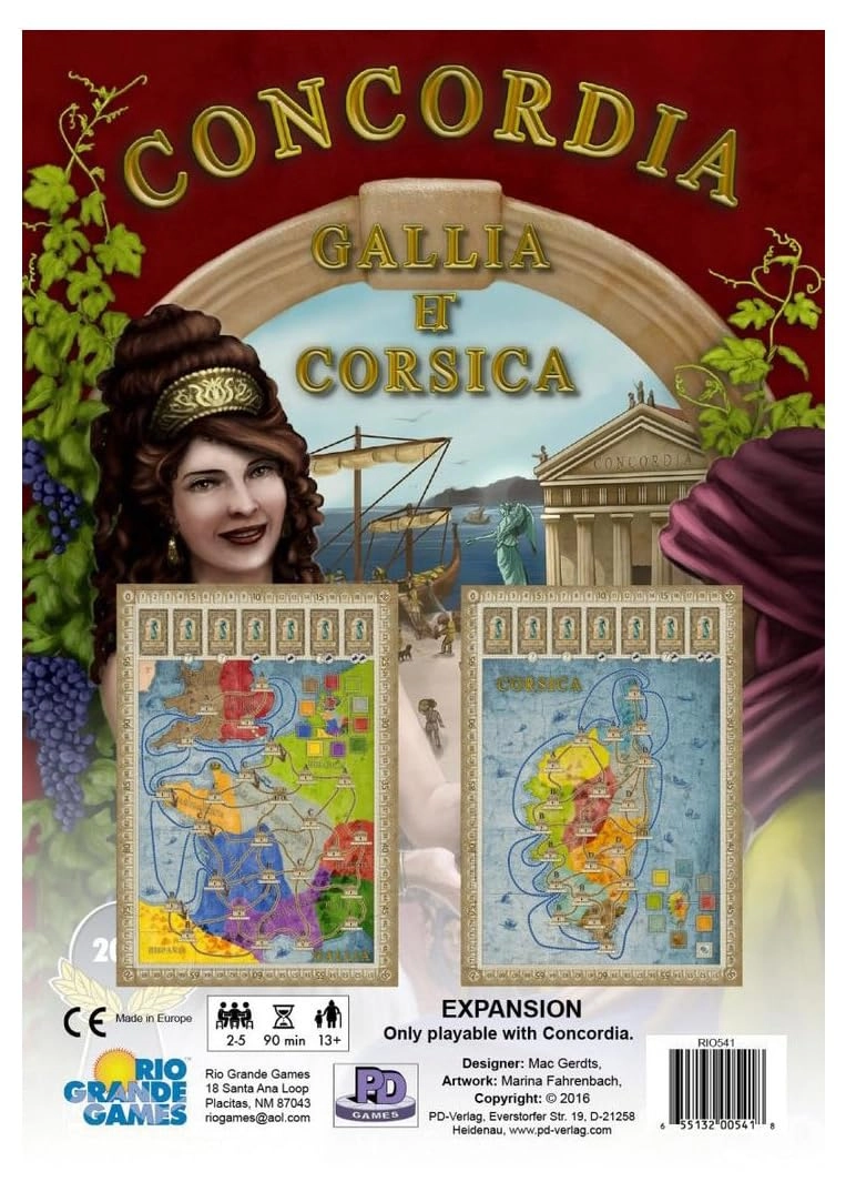 Rio Grande Games Concordia: Gallia & Corsica