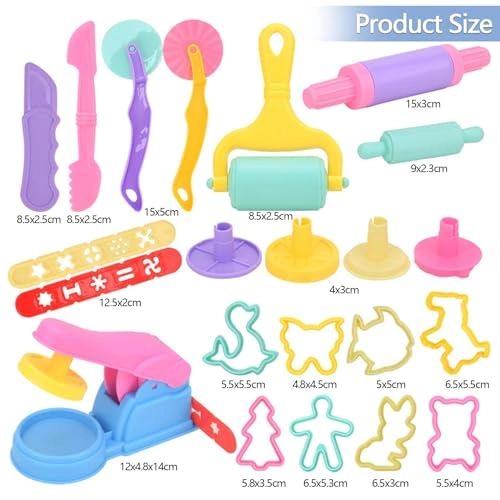Play dough Tools and Cutters - 3+ 22 pieces