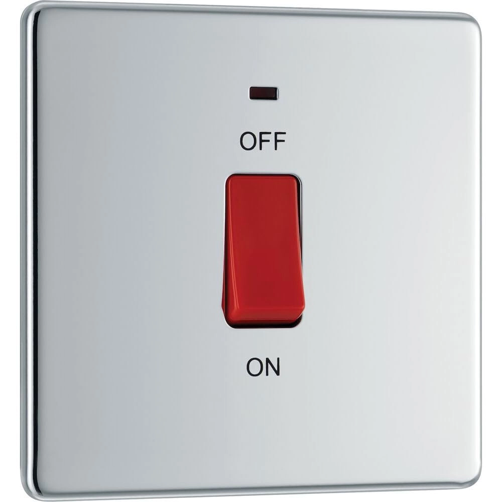 BG Electrical Cooker Control Switch Unit - 45A Double Pole LED Power Indicator
