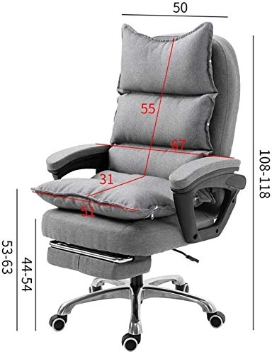 Reclining Chair - Fabric Cotton Black