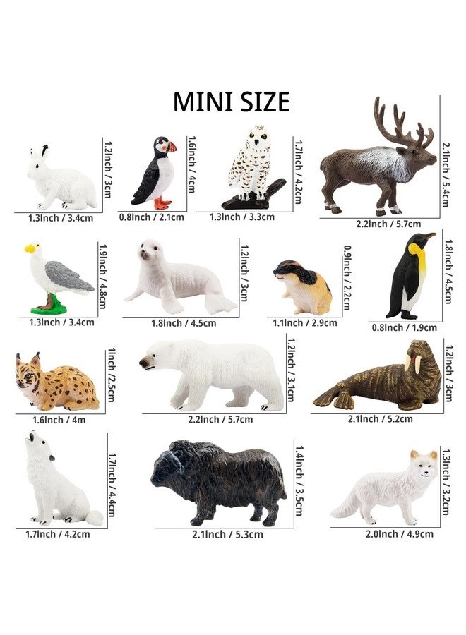 Mini Arctic Animals Figurines 14 pcs