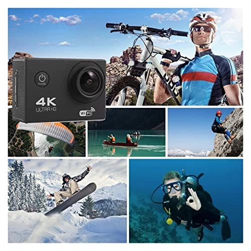 WWART Action Sports wireless wifi new mini smart high-definition outdoor waterproof 4K sports DV Stabilization (Color : Bianco, Size : M)