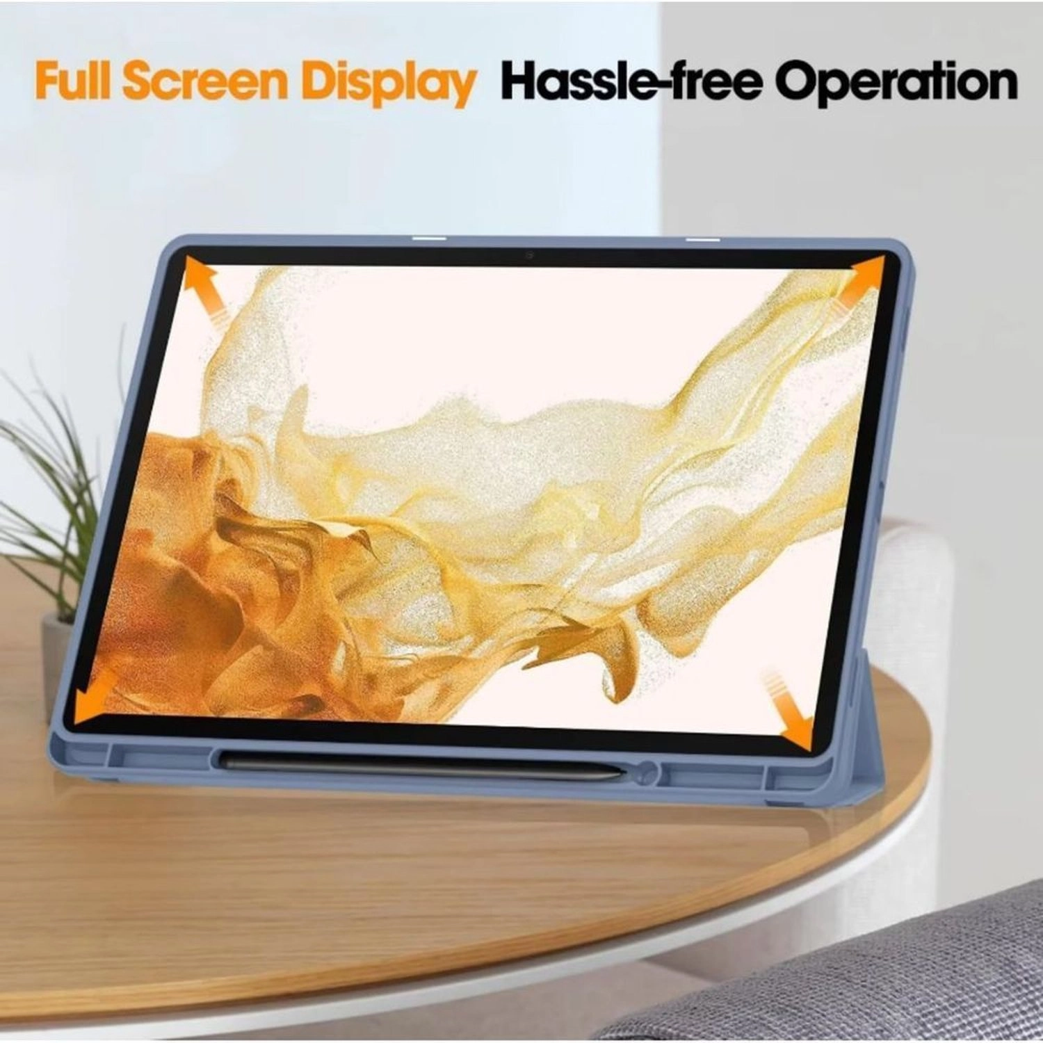 Trifold Stand Case with Pen Slot for Samsung Galaxy Tab S10 Plus