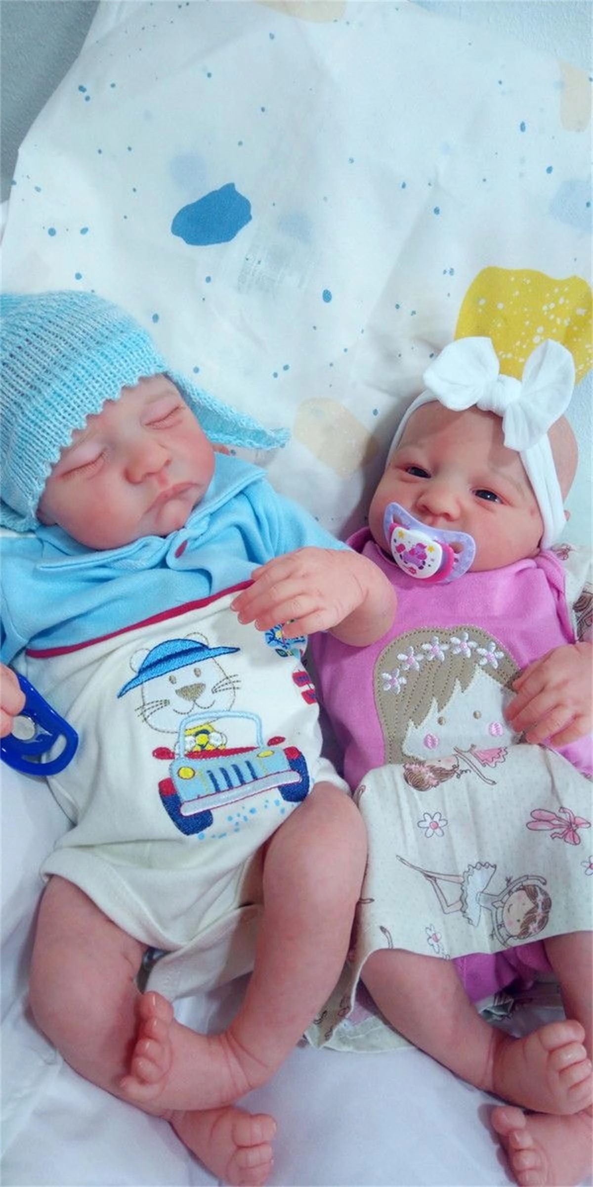 Reborn Baby Dolls Twins - 20 Inch Full Body Silicone Weighted Ages 3+