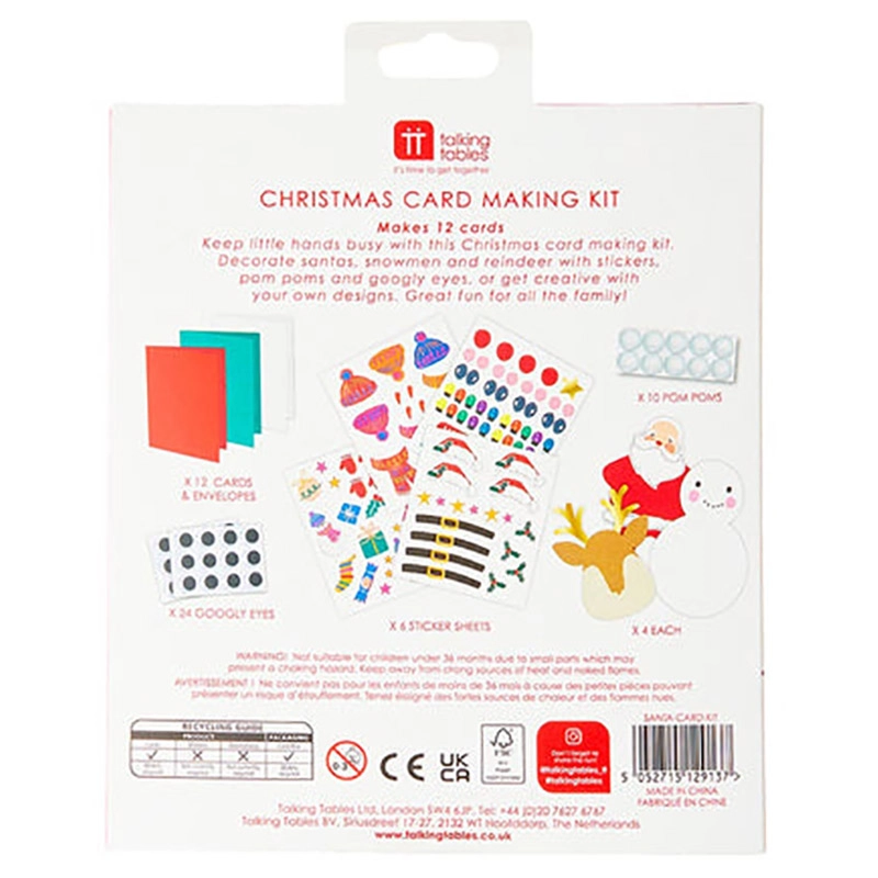 Santa Card Kit - 3+ years 12 pcs