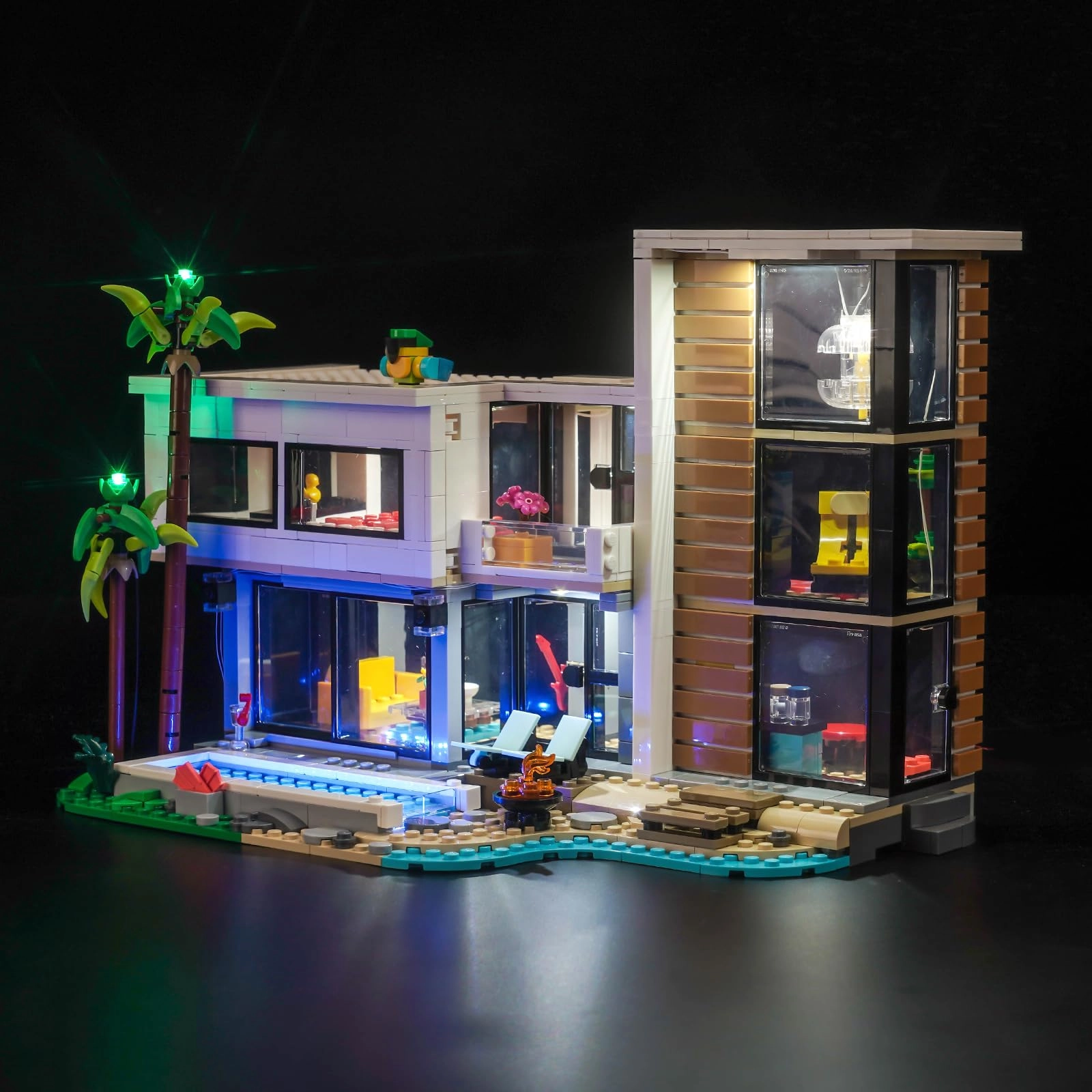 BrickBling LED Light Set - Compatible with Lego 31153 Modern House