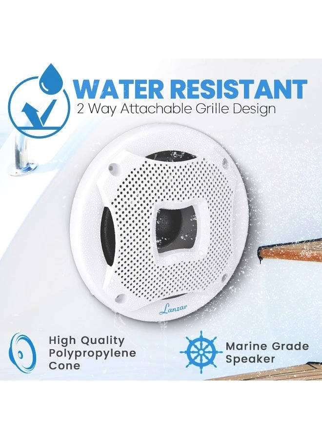 Two Way Marine Speaker System - 6.5 inch 450 Watts Max Power