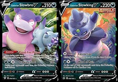 Pokmon Galarian Slowking V - 099/198 + Galarian Slowbro V - 099/189