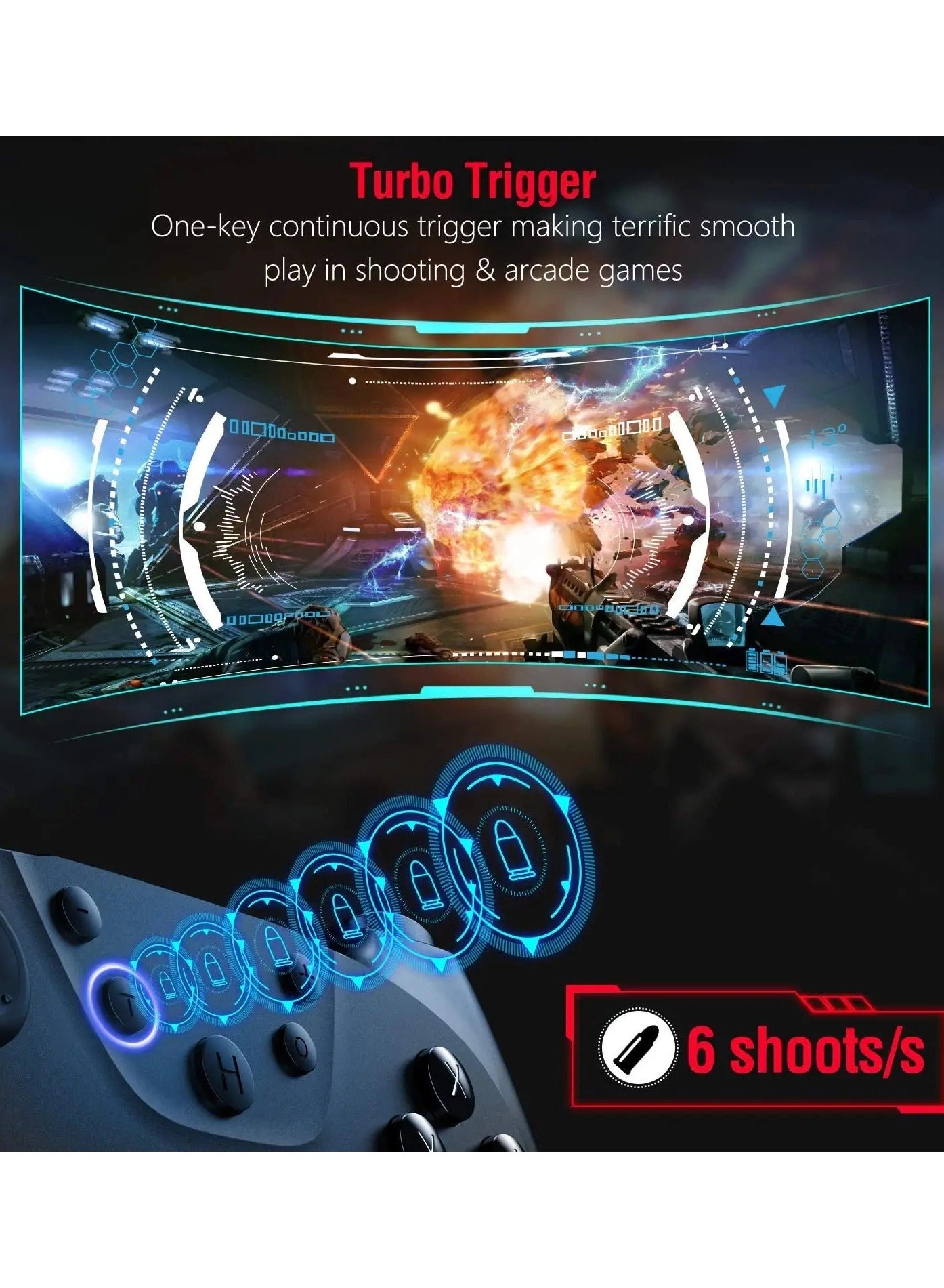 PC Switch Phone X10 Wireless Gaming Controller Purple