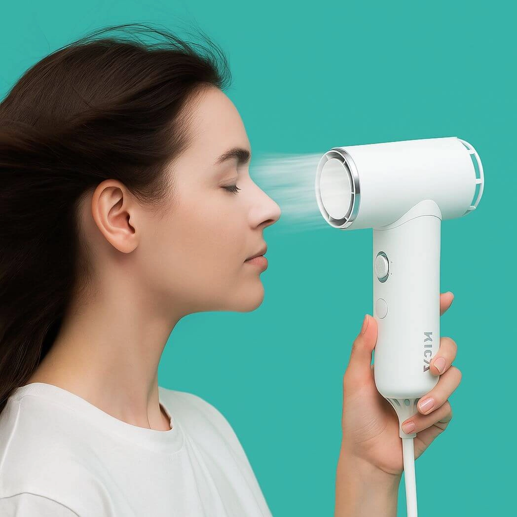 Hair Dryer - 110,000 RPM Ultra-Compact white
