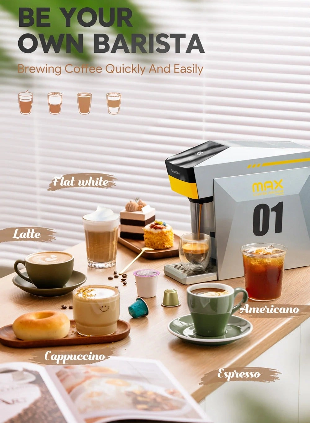 01 - Multi-capsule compatible Nespresso Dolce Gusto K-Cup Ground