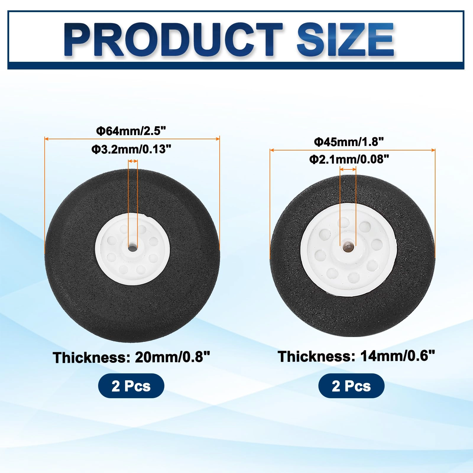 RC Airplane Wheels Set