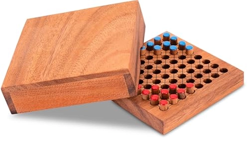 Halma - Travel Mini Wooden Box