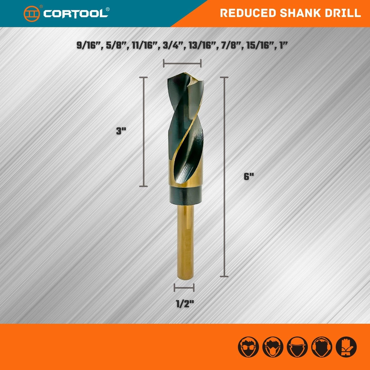 Drill Bit Set - HSS M2 8 Sizes 9/16" to 1"