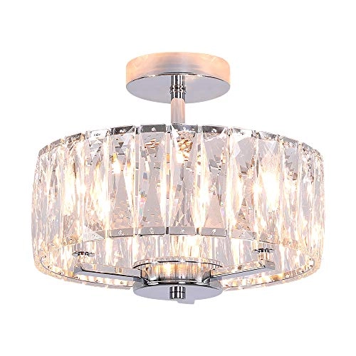 Semi Flush Mount Chandelier - Dimmable