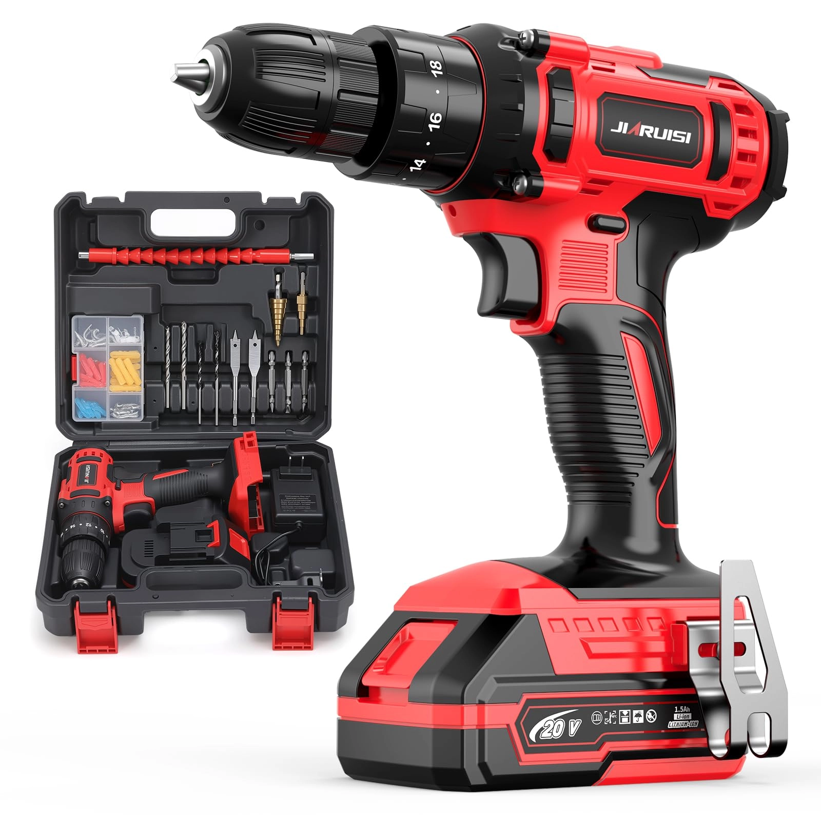 JIARUISI Cordless Drill - 2000mAh