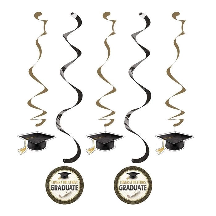 CREATIVE CONVERTING Grad Adventure Dizzy Danglers - 5-Pack Graduation