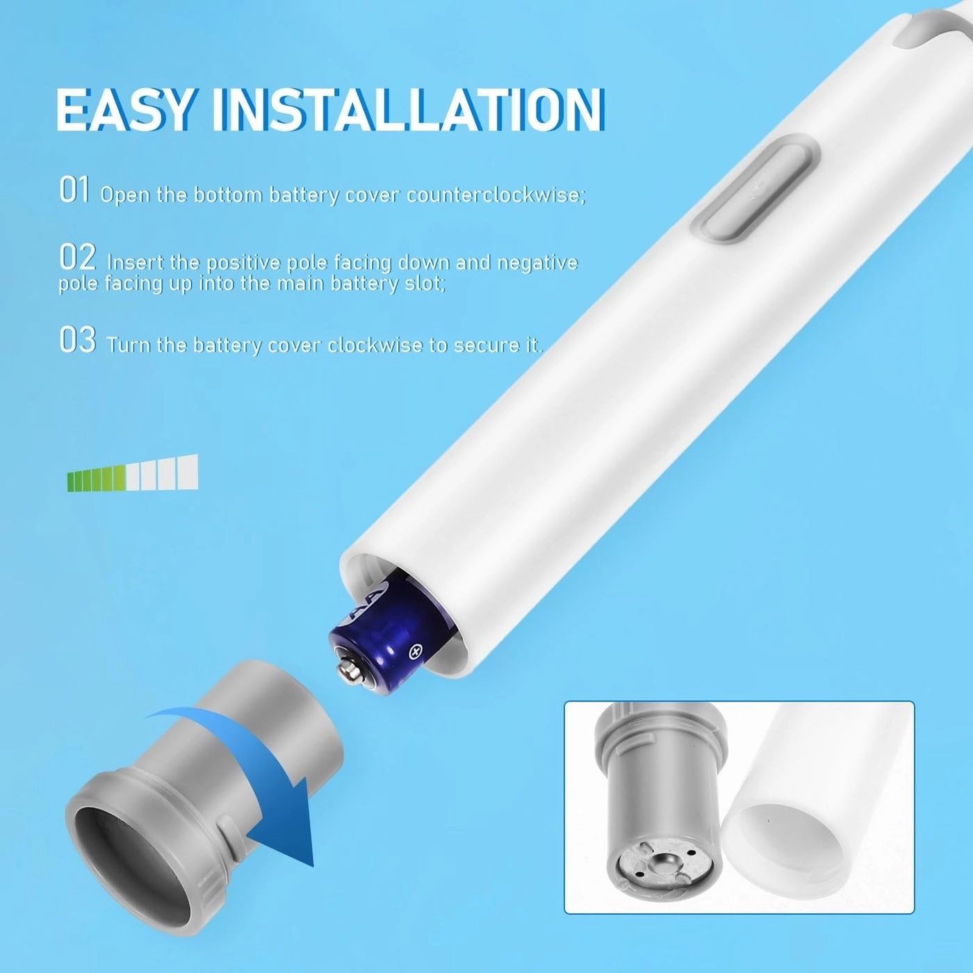 434A10Y582XD74X - Battery Powered 5 x Toothbrush Heads White