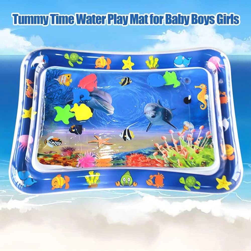 Tummy Time Inflatable Water Playmat - ocean-themed 0 month