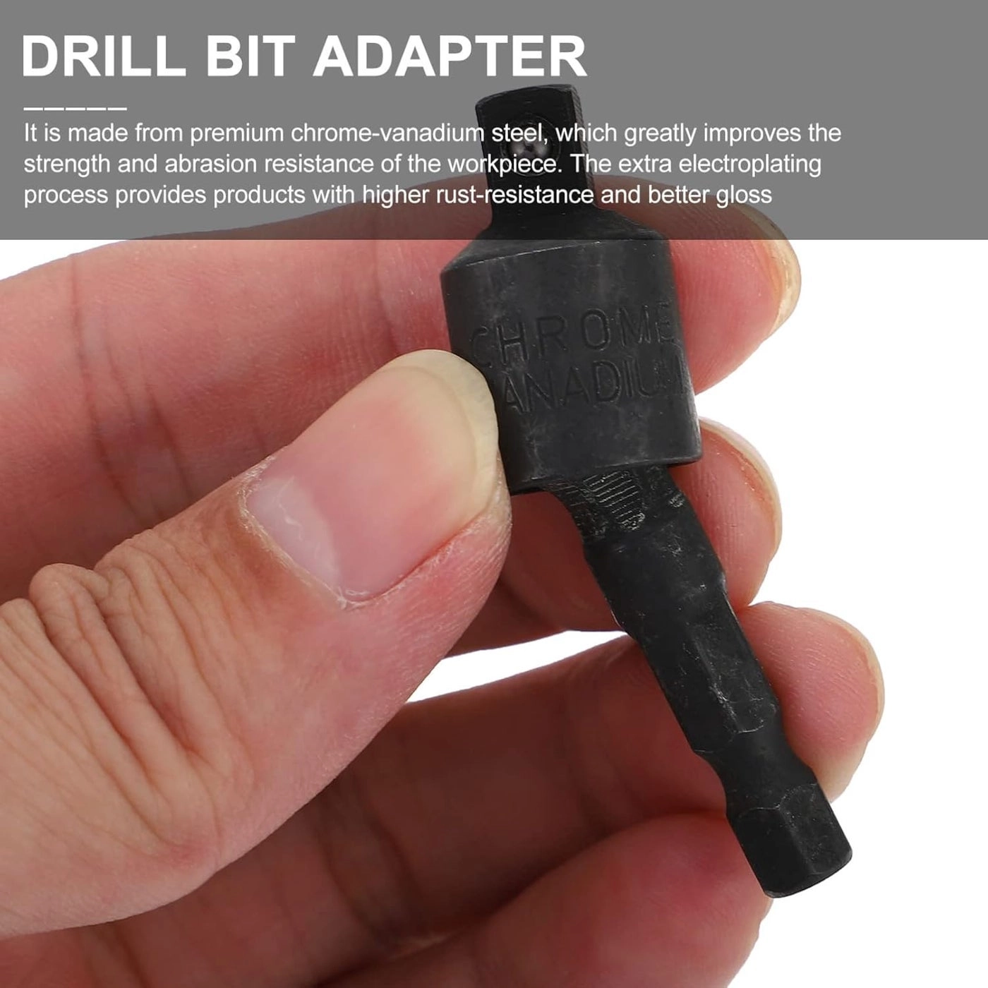 Drill Adapter Set - 360 Degree Rotatable 1/4 Inch 3/8 Inch 1/2 Inch